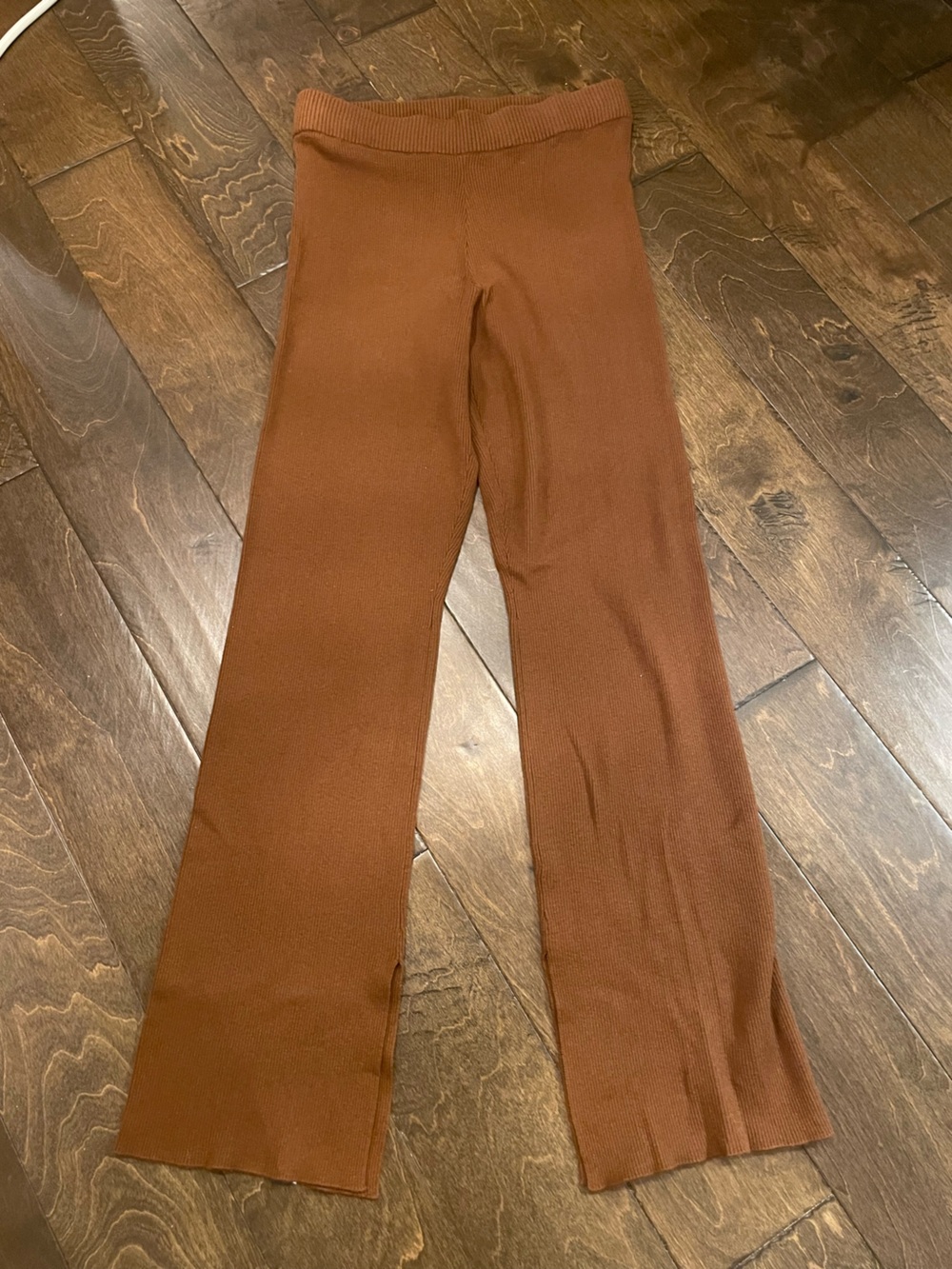 Rails Women’s Ribbed Flare Leg Pants in Chestnut Brown